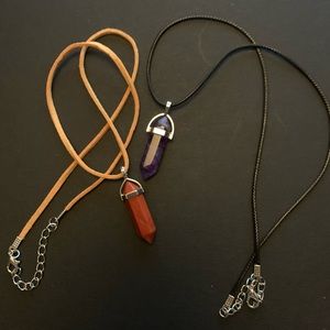 Combo power stones  Genuine Red Jasper and Amethyst crystals